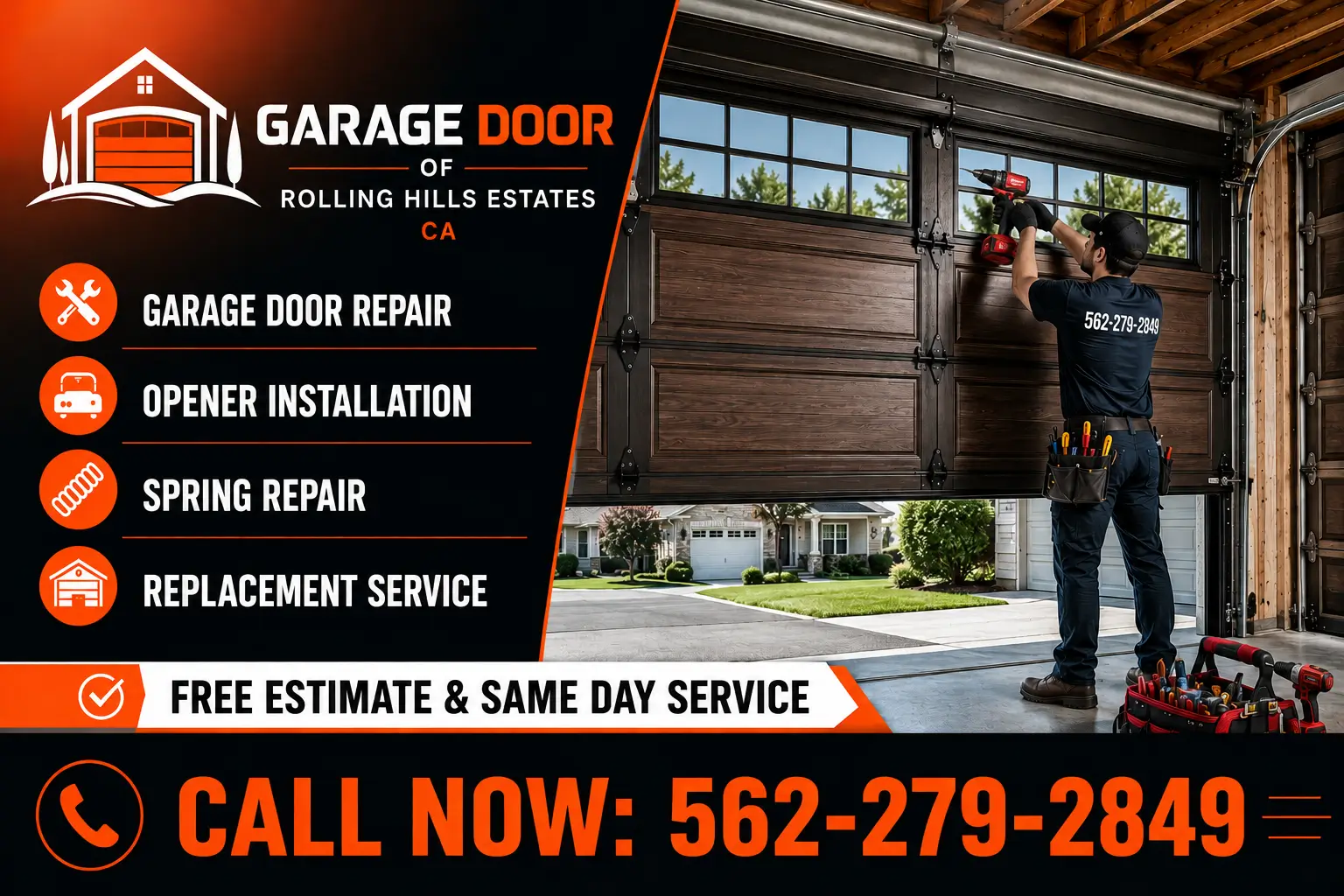 Garage Door of Rolling Hills Estates CA | Repair Service